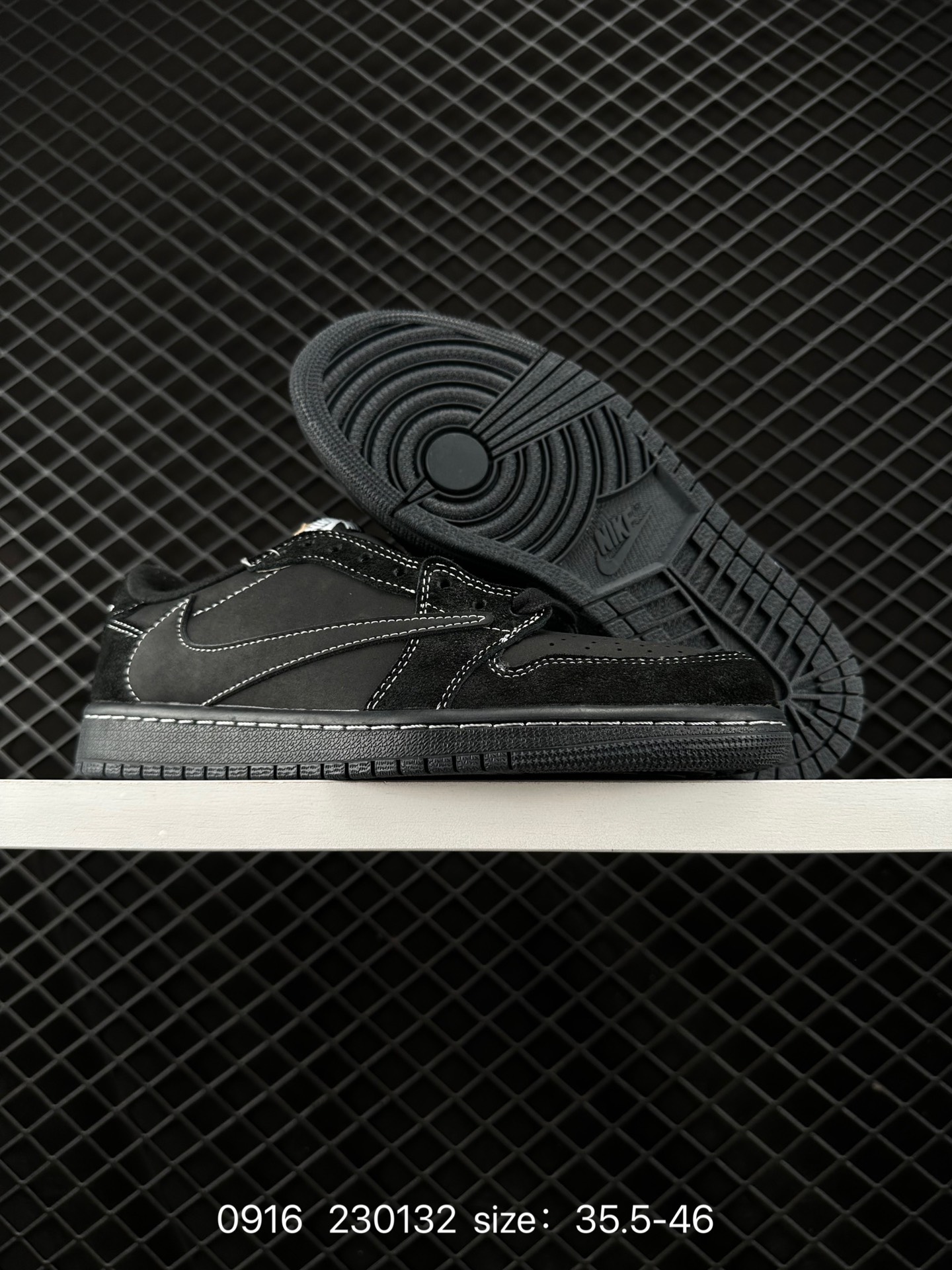 fragment design x Travis Scott x Nike Air Jordan 1 Low OG SP”Black/Green Toe“